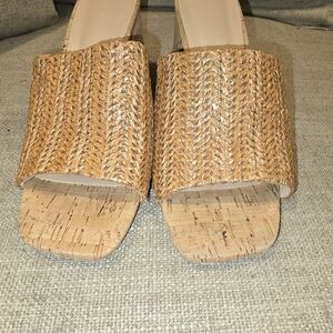 Amazon Tan Woven Mules